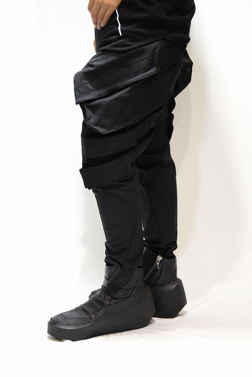 JULIUS 15SS ポリゴンソールスニーカーver1 BLACK「I.D.HEART」