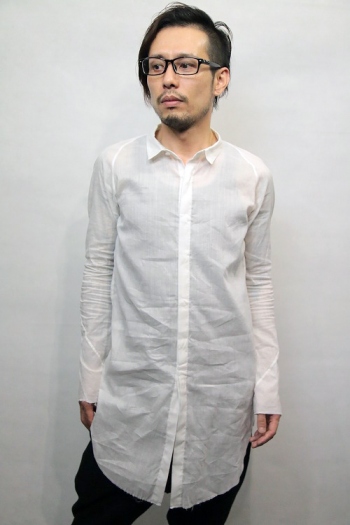 【20%OFF】lien ワンピースアームロングシャツ WHITE