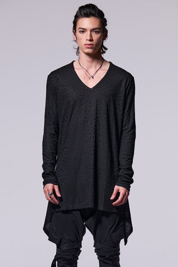 【予約】kiryuyrik 2024SS Flare V Neck T-Shirt_kke2