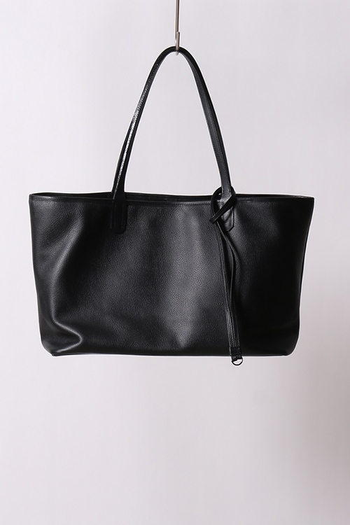 wjk shrink leather tote with clochette_wj15