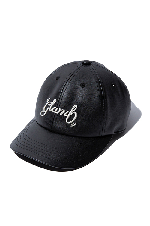 【予約】glamb 2024SP Spin Logo Leather Cap_gbe1